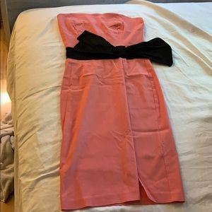 Strapless coral Lulus dress